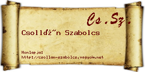 Csollán Szabolcs névjegykártya