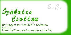 szabolcs csollan business card